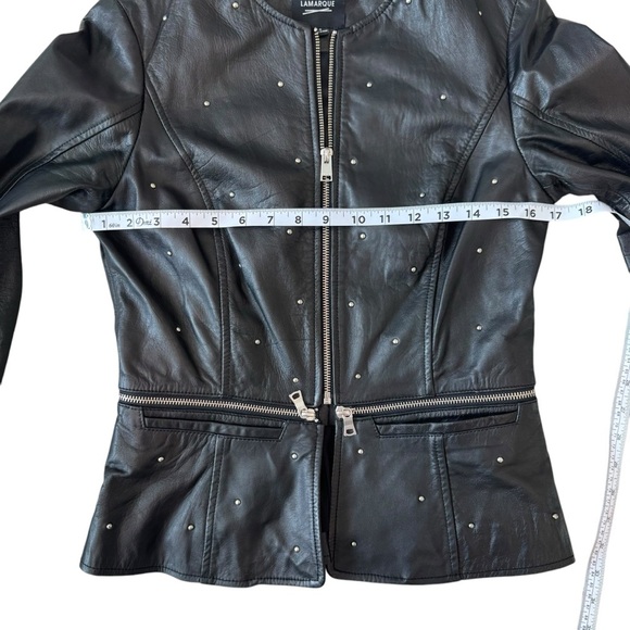 Lamarque Black Leather Jacket. Size S. - Picture 8 of 15